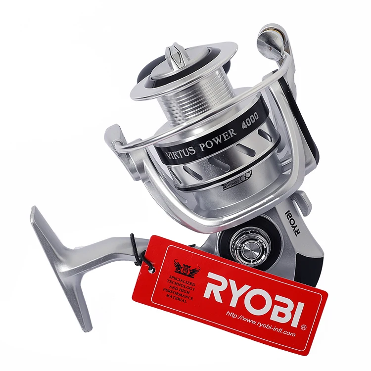 

1000-4000 6+1BB5.0:1 Smooth Power Handle Fishing Reels Ryobi, Sliver