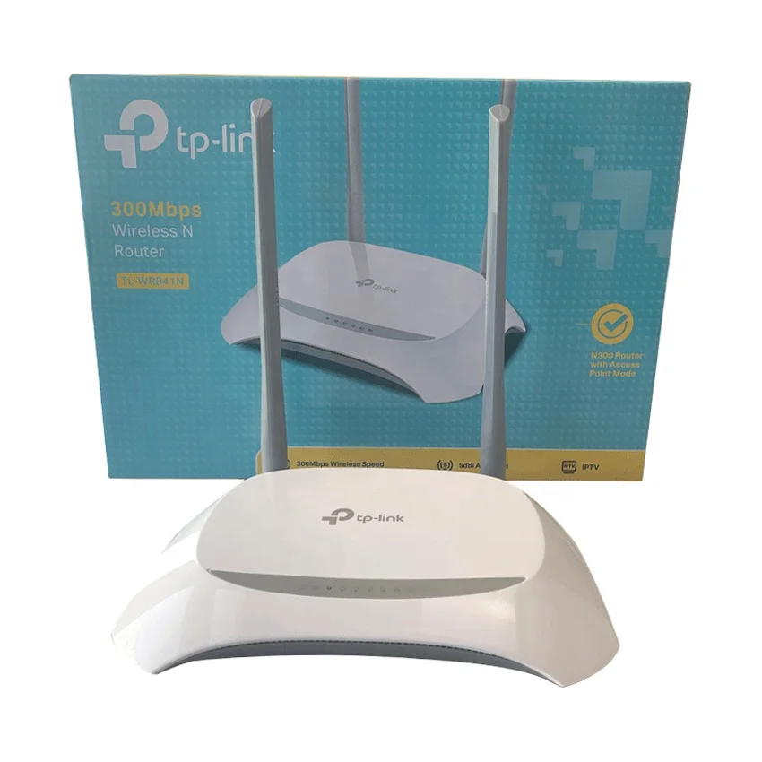 

2.4Ghz 300Mbps Two Antennas TP-Link Wifi Router Wireless N English Version TL-WR841N, White