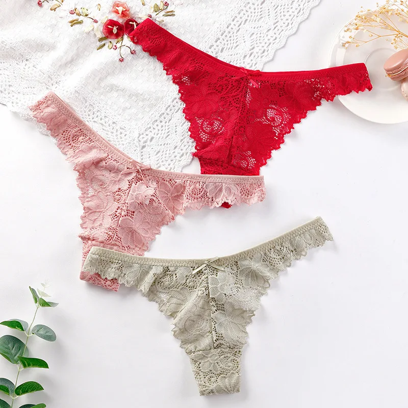 

Young Girls Thong Briefs Lingerie Women Underwear Sexy Lace Panties