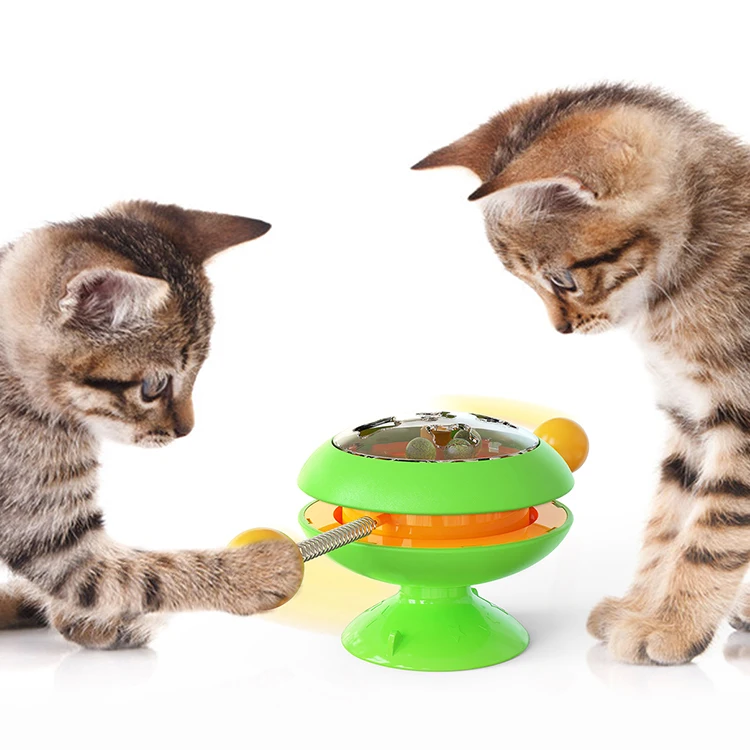 

Eco-friendly high-content catnip ball animal cat playing toy interactive cat ball for sale Gyro ball cat toy, Customized color