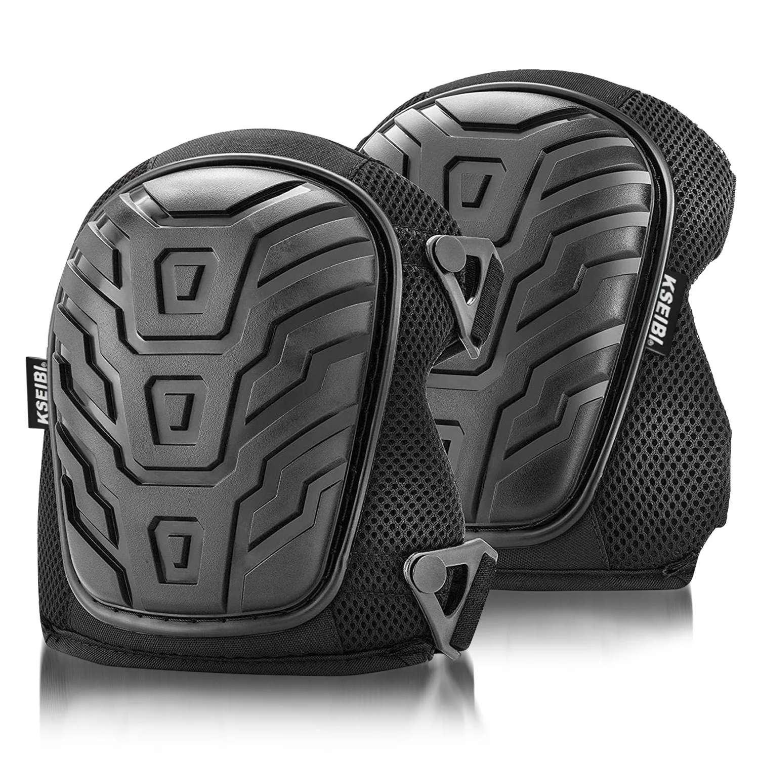 

KSEIBI High Quality Polyester Rubber Knee Pads/Progrip, Black