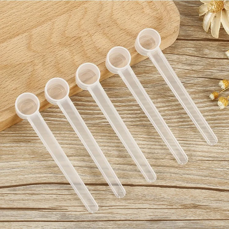 

Free shipping Pan shape powder spoon 1g PP spoon 2ml food grade measure spoon, Customized color