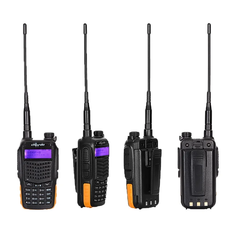 

Chierda amateur X3UV 5w walkie talkie handheld 128channel two way radio with FM function, Black