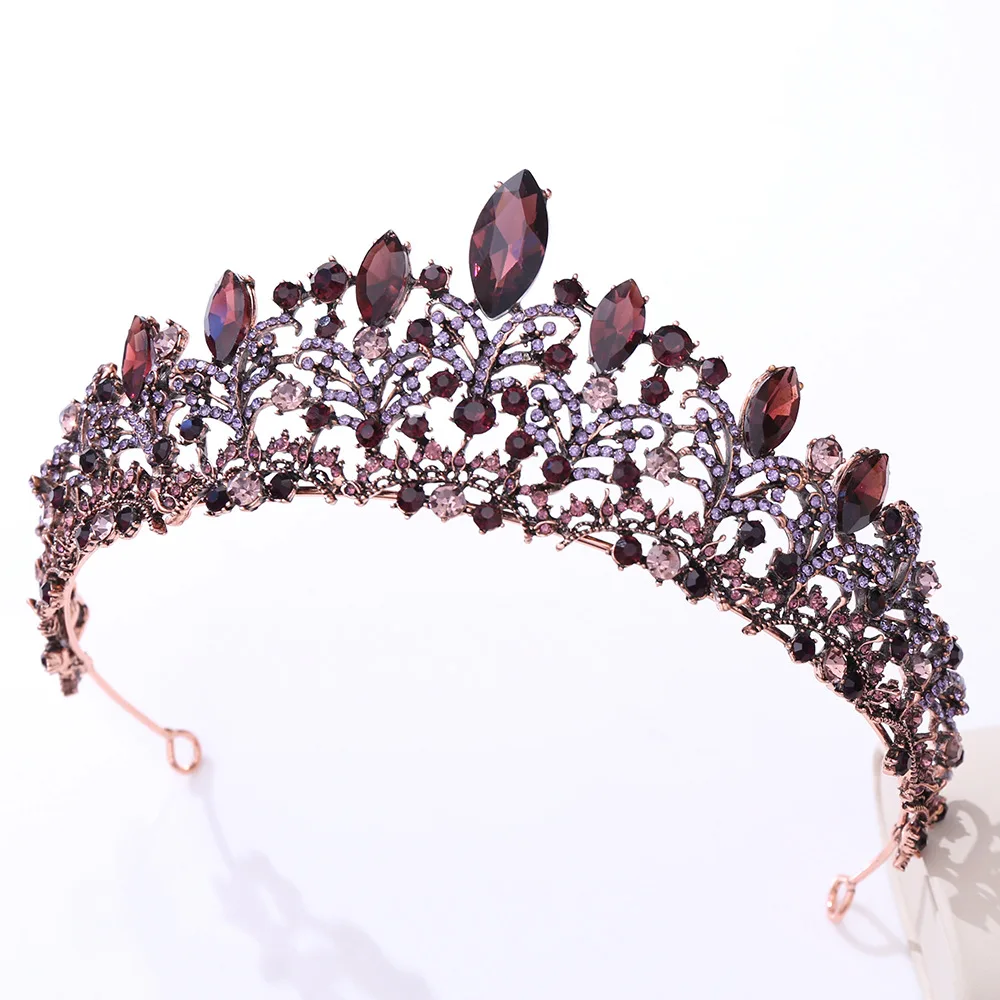 ZG1305 High quality Vintage Fashion Crystal Bridal Princess Tiaras Baroque Pageant Crowns Rhinestones Crown