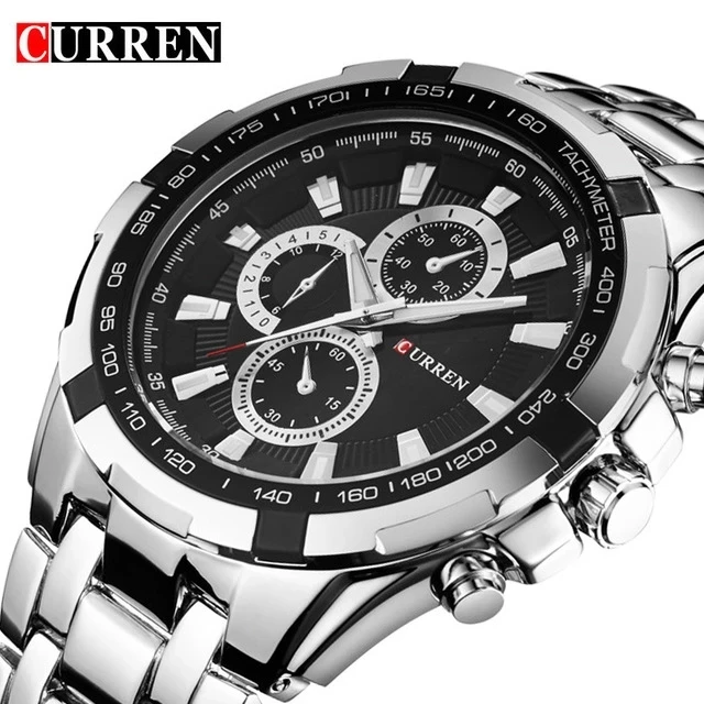 

curren 8023 stainless steel band watch for men imported quartz watch hot relogio masulino luxury curren brand 8023 wristwatches, As picture