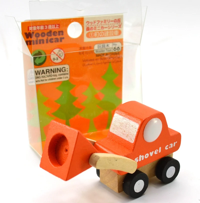 12pcs/set Mini wooden car/airplane/ military vehicle Soft Montessori wooden toys for children with gift box birthday