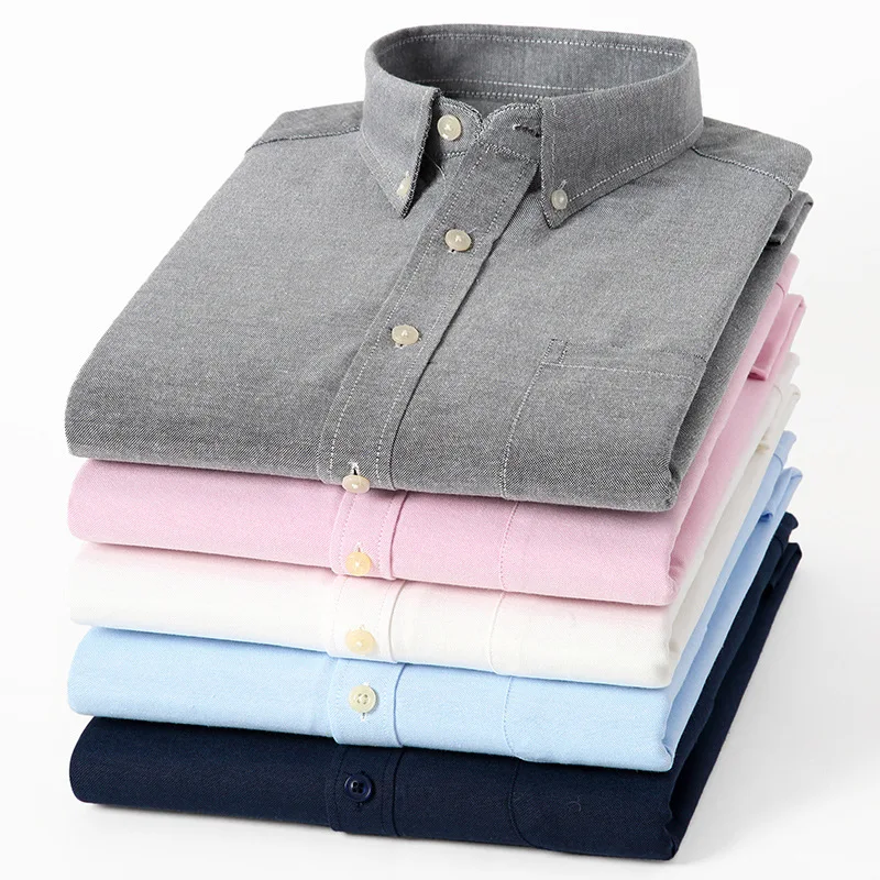 

Latest Design Business 100% Cotton Solid Color Tailor Made Plus Size Men's Non-iron Collar Dress Shirts, Picture shows