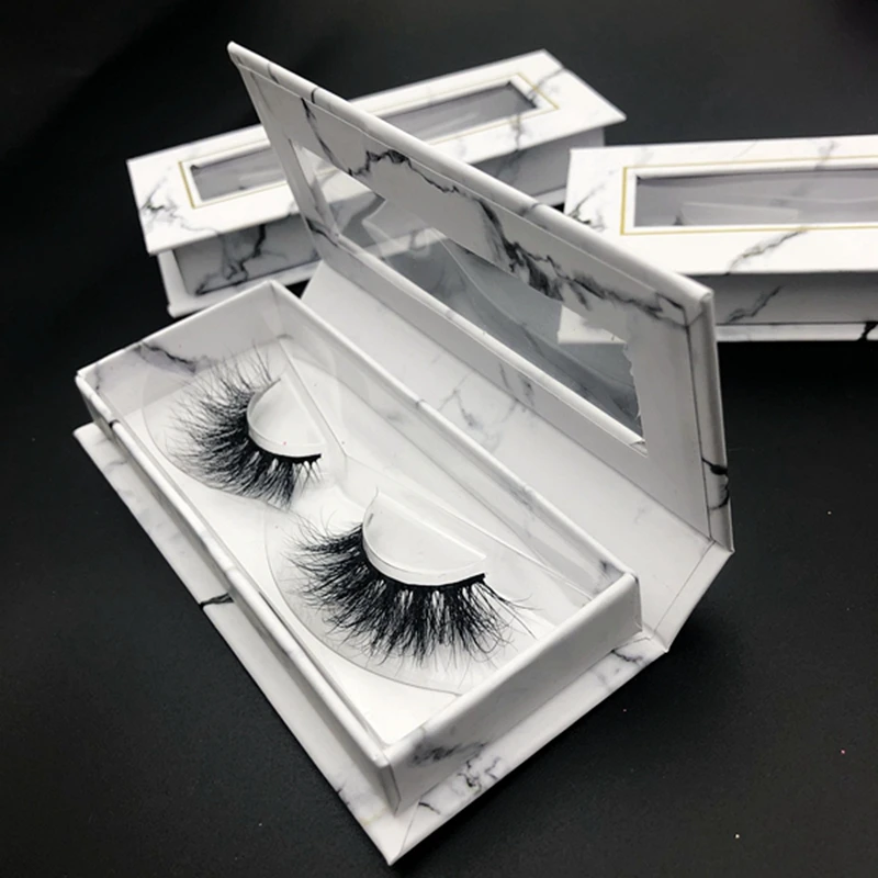 

2019 New Arrival Wholesale 25mm 3d mink eyelashes Bulk lashes3d wholesale vendor with marble box, Natural black