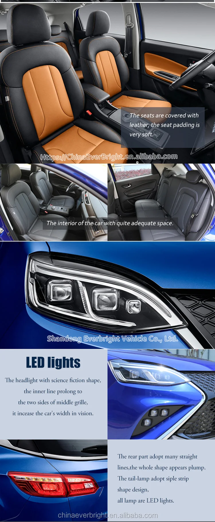 2020 High Speed Electric SUV 5 Seats EV Car For Sale changli everbright ev car/vehicle