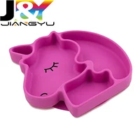 

Unicorn Silicone Grip Dish for kids, Baby Toddler Plate, BPA Free, Microwave Dishwasher Safe