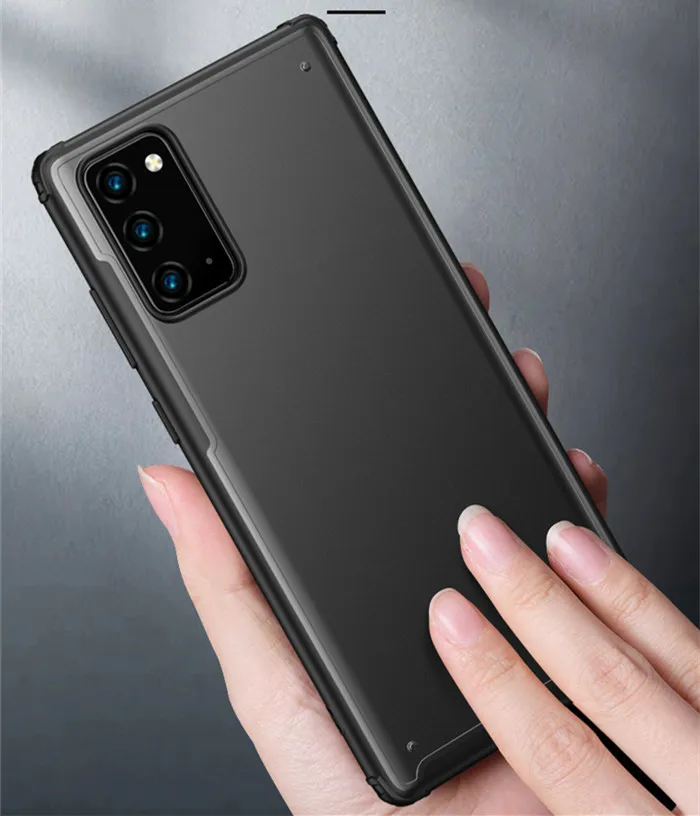 磨砂pc防震版防滑不指纹彩色边缘后盖手机三星a02s a12