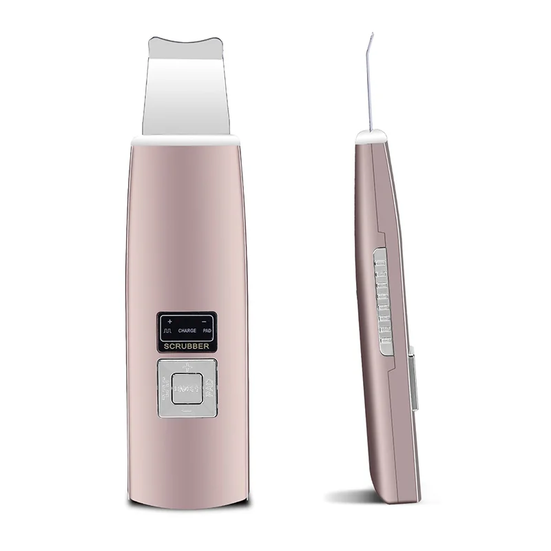 

Portable electric facial dead skin peeling machine ultrasonic spatula ultrasound skin scrubber, White