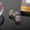 New Top Quality Unique Crystal Letter Ring Simple Fashion Silver Cuff Letter(LOVE) Copper Ring For Women