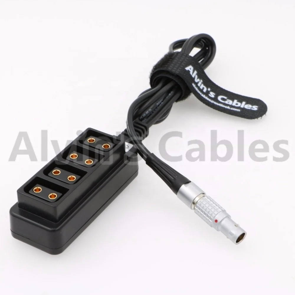 
3 Pin Male Steadicam Zephyr to 4 Port D-tap Female Splitter Cable 