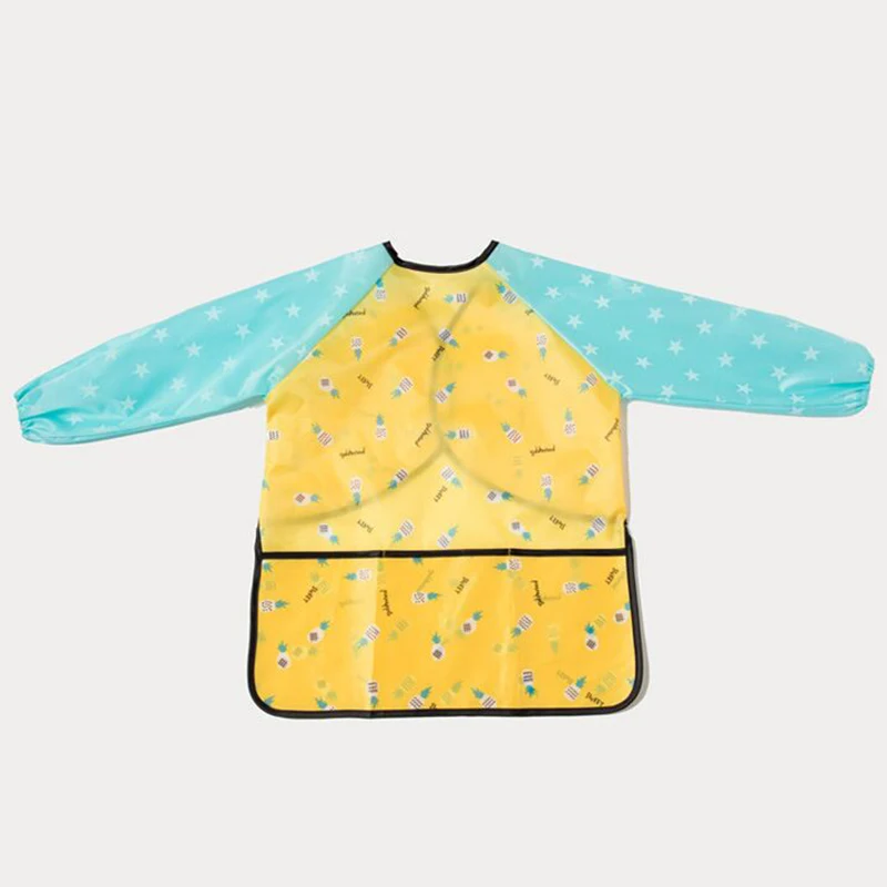 

Children's painting apron clothes children's smock children's playing mud gouache waterproof apron baby long sleeve Bib