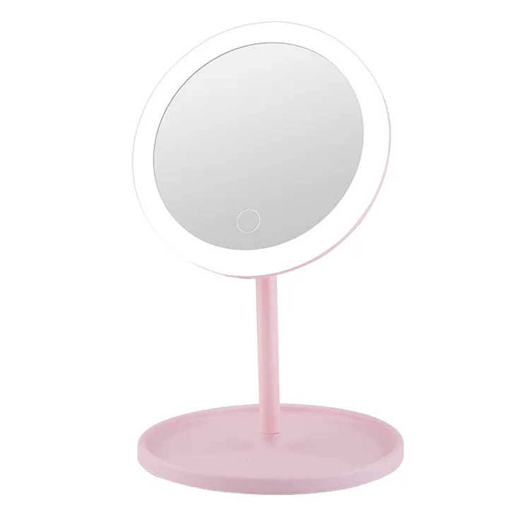 

Tabletop Fill Light Touch Screen Cosmetic Bathroom USB Folding LED MAKE-UP VANITY MIRROR