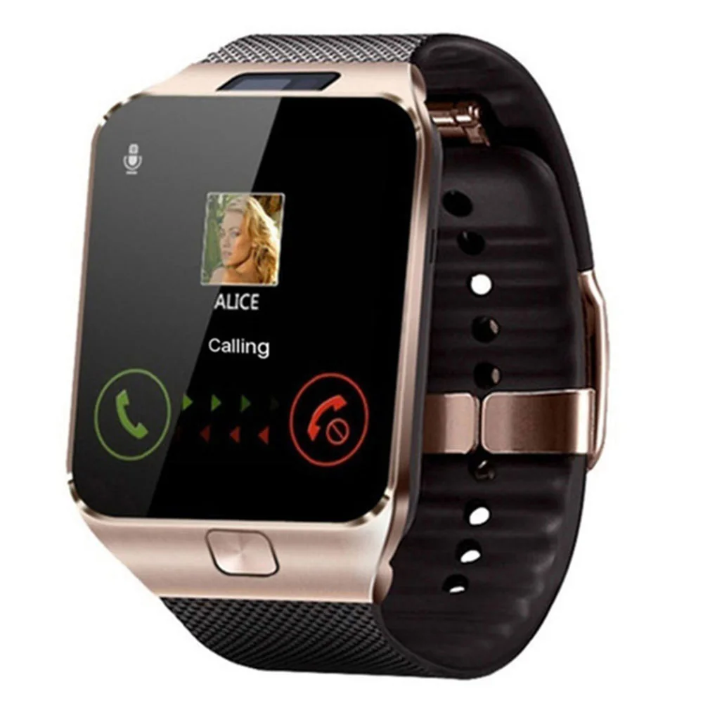 

New DZ09 Smart Watch Android Sport Smartwatch Tracker Monitor Support SIM Card BT Camera, Gold
