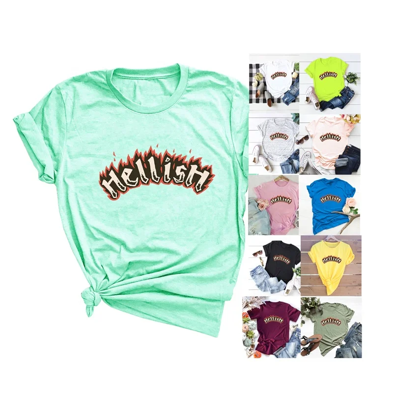 

2021 Fashion High Quality Combed Soft Cotton Tshirts Bulk Women Printed Custom Mercerised 100% Cotton Tshirt