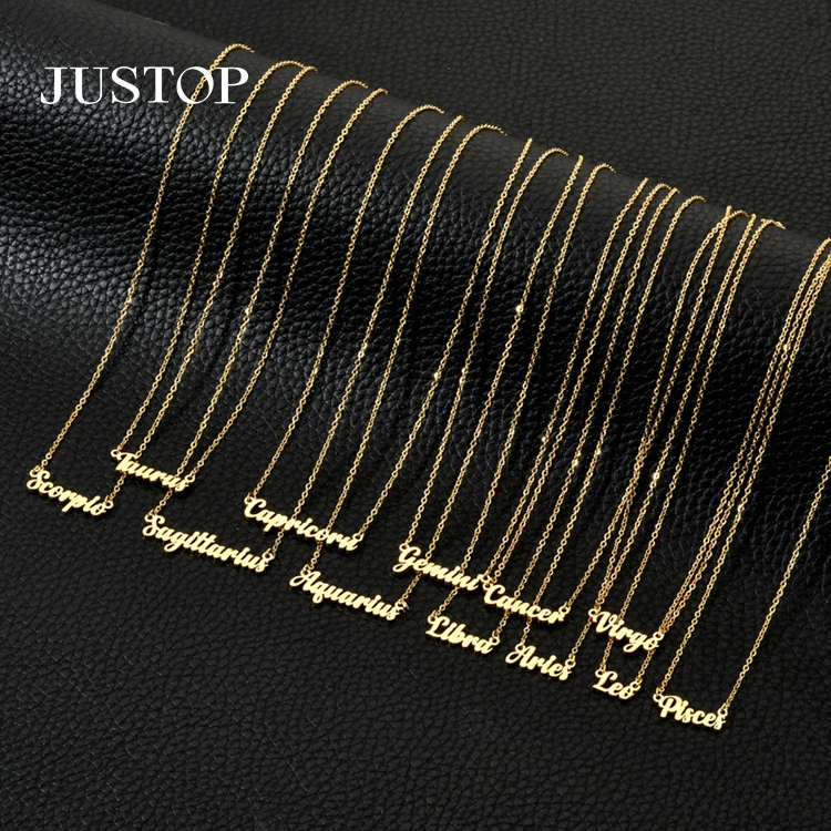 

New Simplified English Letter 18k Clavicle Chain Stainless Steel Kids Gift Necklaces Jewelry 45 + 5cm In Stock