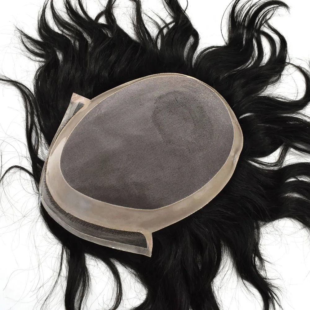 

Wholesale P1-3-5 Fine Mono Top welded mono lace front durable Human Hair wigs for Men