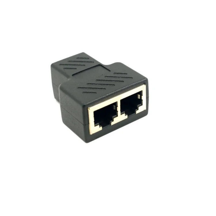 

CAT5/6 1 to 2 Dual Female Adapter RJ45 connector small Ethernet LAN Connector splitter adapter
