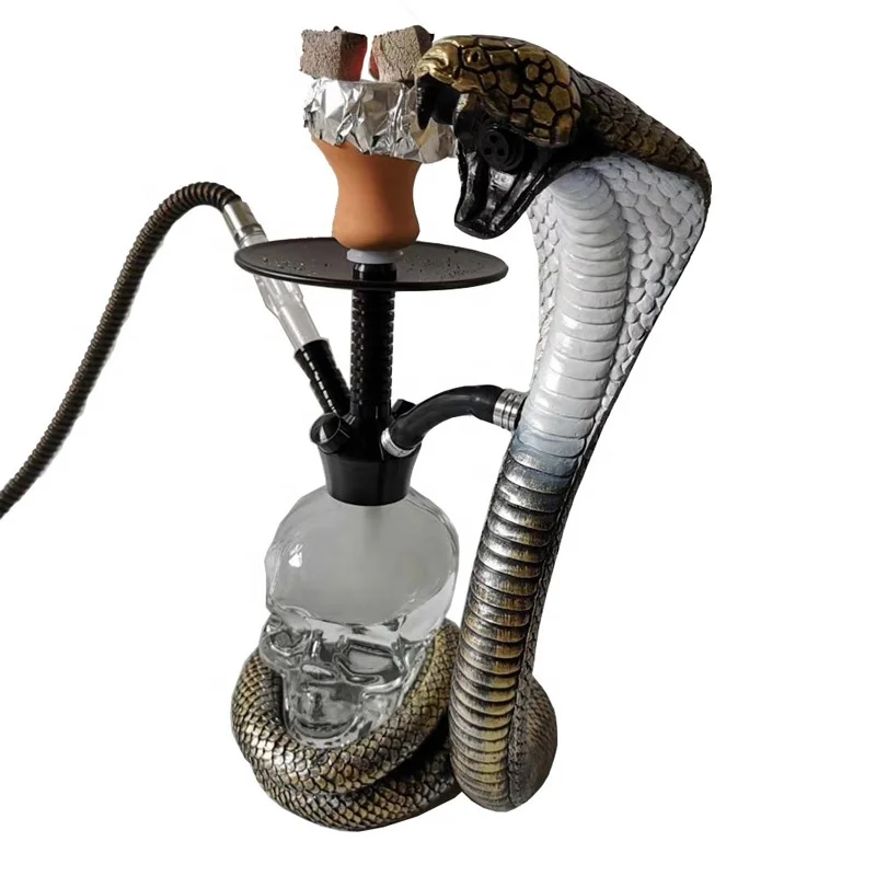 

Arabian hookah full set bar with light hookah kettle snake pipe kettle skeleton LED light hookah can be single