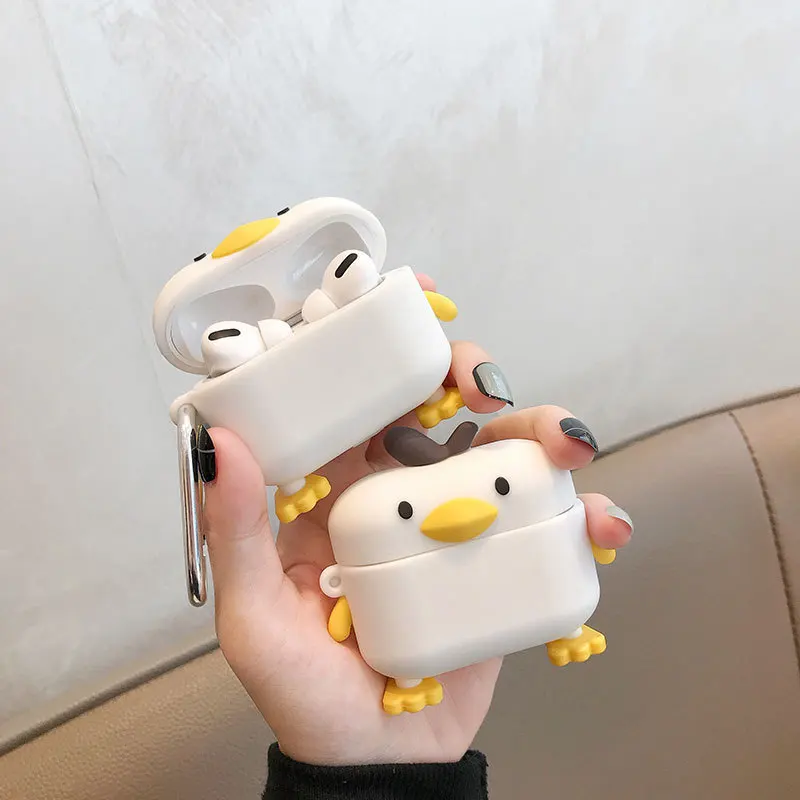 

For Airpods Pro Case Silicone Duck Cartoon Cover For Wireless Airpods Case Cute Earphone Headphone Case For Apple Airpods Pro