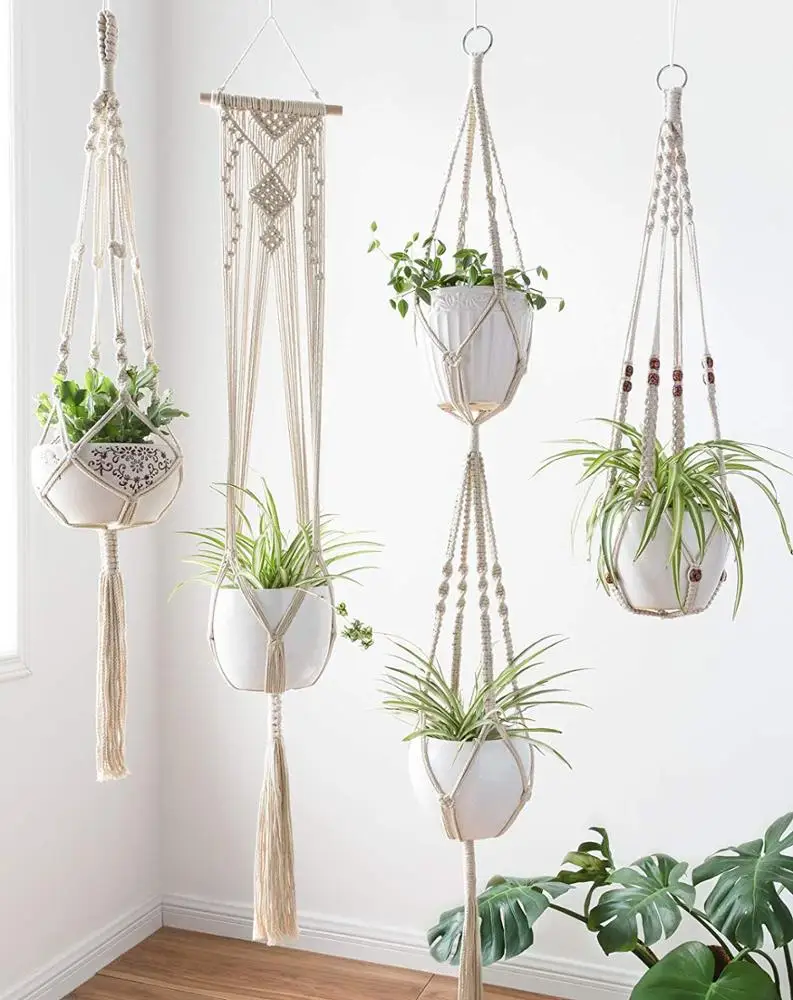 

Indoor & Outdoor 4sets popular macrame plant hanger