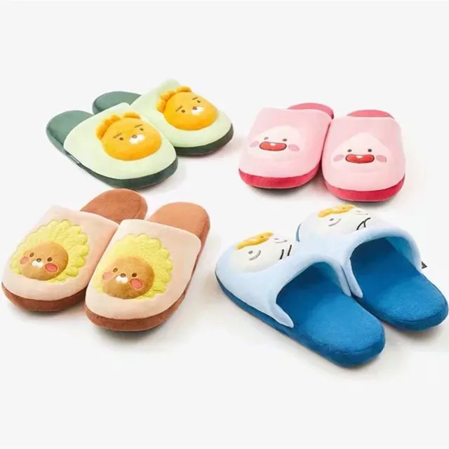 

cute bunny rabbit duck warm cotton slippers women snowflakes shoes, Picture
