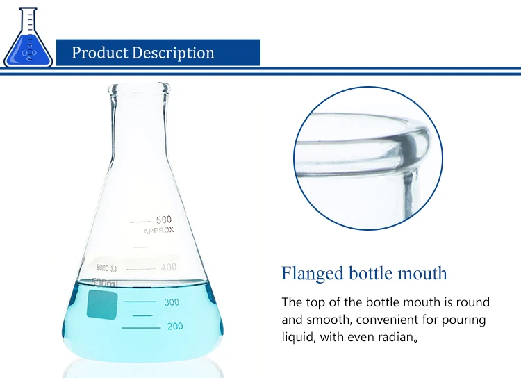 Yarlung Set Of 7 Glass Erlenmeyer Flasks With 2 France