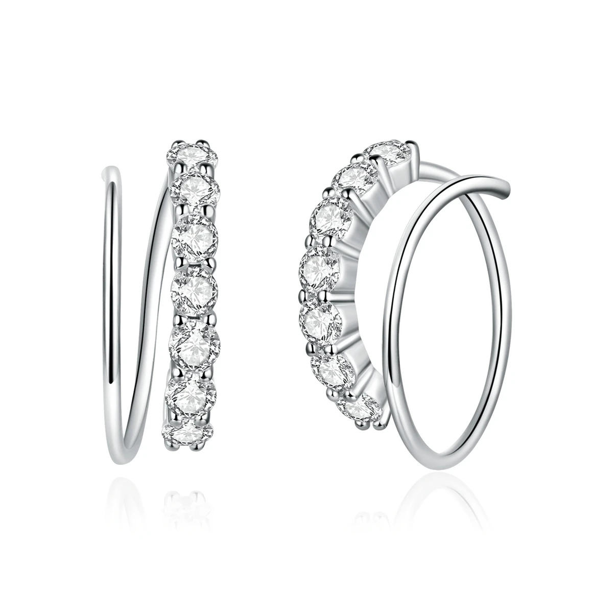 

Dazzling cubic zirconia jewelry 925 silver sterling hoop earring