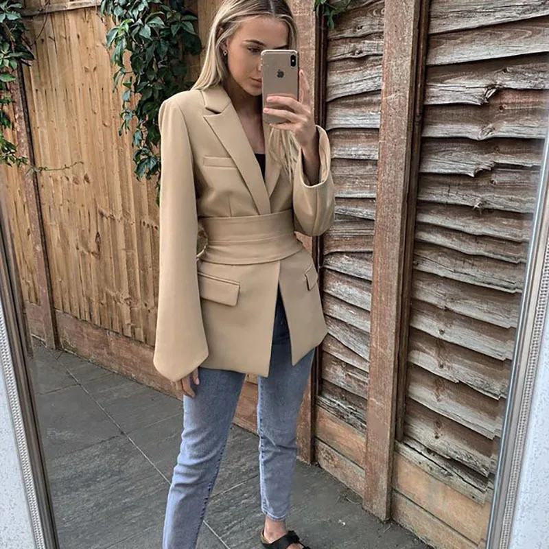 

2021 new arrivals wholesale high quality loose women casual blazer jacket