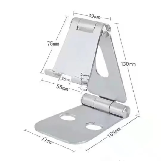 

portable aluminum alloy metal telephone mobile phone desktop holder for watching movies and videos