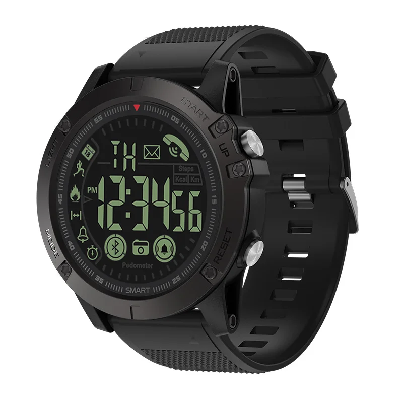 

Shenzhen Stainless Steel Military Outdoor Round Dial Big Screen Rugged Original GPS 5ATM Water Resistant Men Wrist Smart Watch, Red, black and slate
