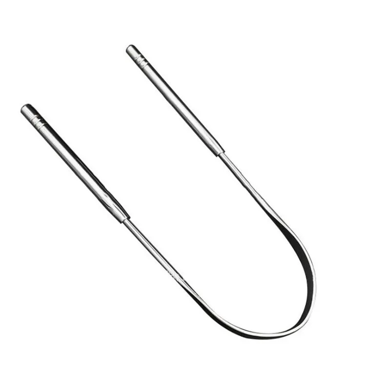 hotsale Stainless steel tongue scraper for cleaning fresh breath cleaning coated TongueToothbrush Dental oral hygiene care tools