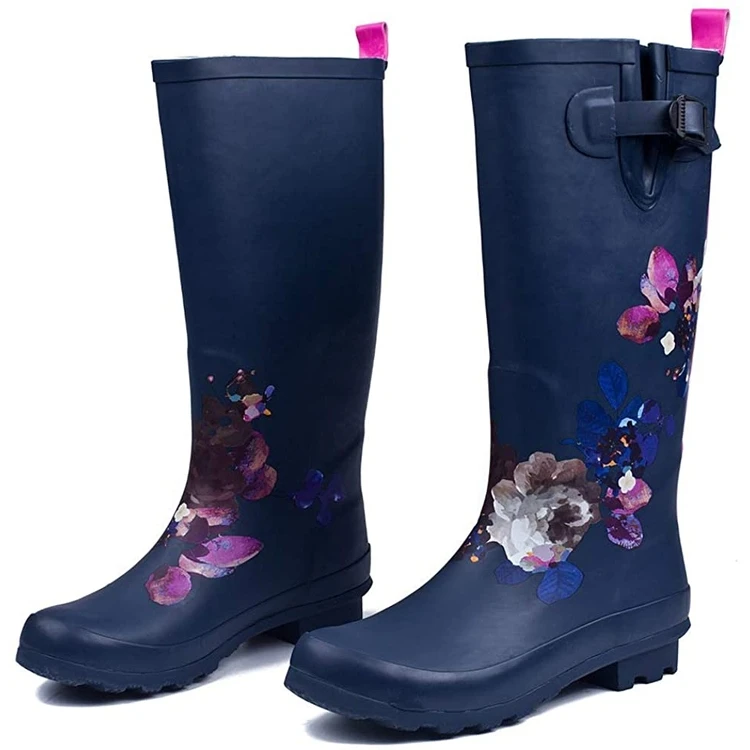 

Modern design Waterproof Wear-resistant Ladies Rubber Rain Boots rubber cowboy rain boots