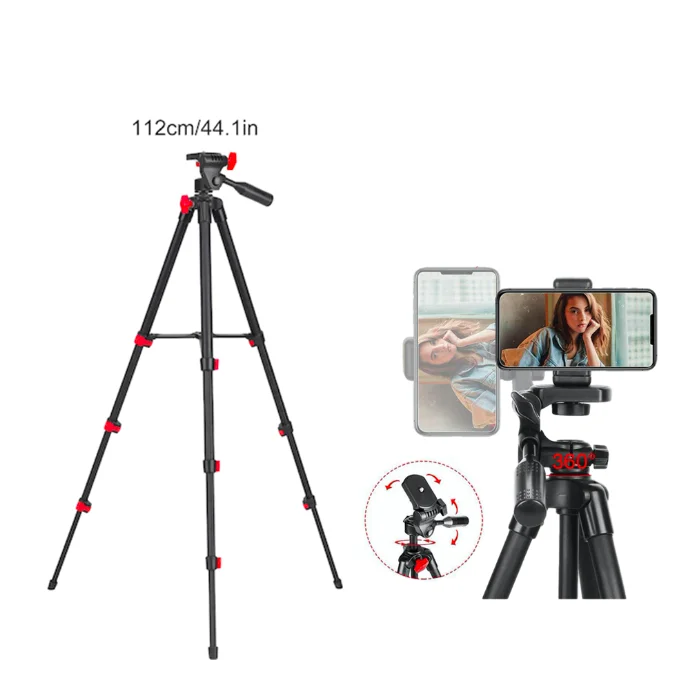 

2020 custom hot sale aluminum alloy mobile phone black tripod stand