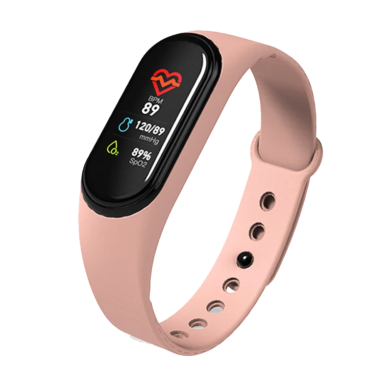 

Skmei Blood Pressure Watch Android M4 Heart Rate Smart Bracelet Watch Digital Smart Band Smartwatch, 4 colors:red,black,purple,pink