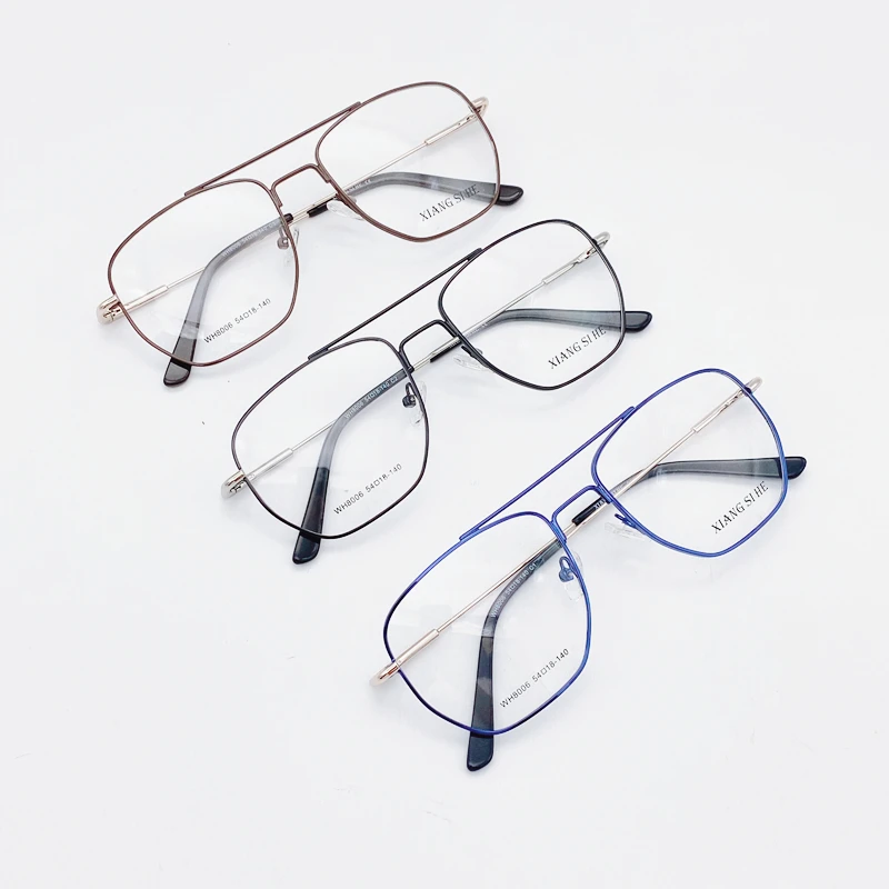

New high quality men's double beam metal glasses optical glasses frame
