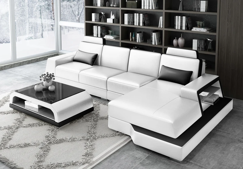 Hot sell leather small living room corner sofa sets european design