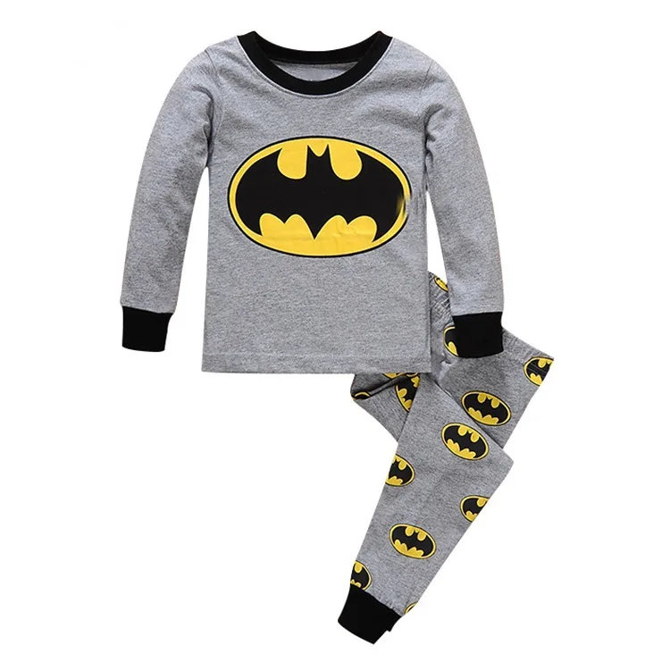 

wholesale cotton long sleeve super hero kids pajamas sleepwear set nightwear for 2-7 Y Children