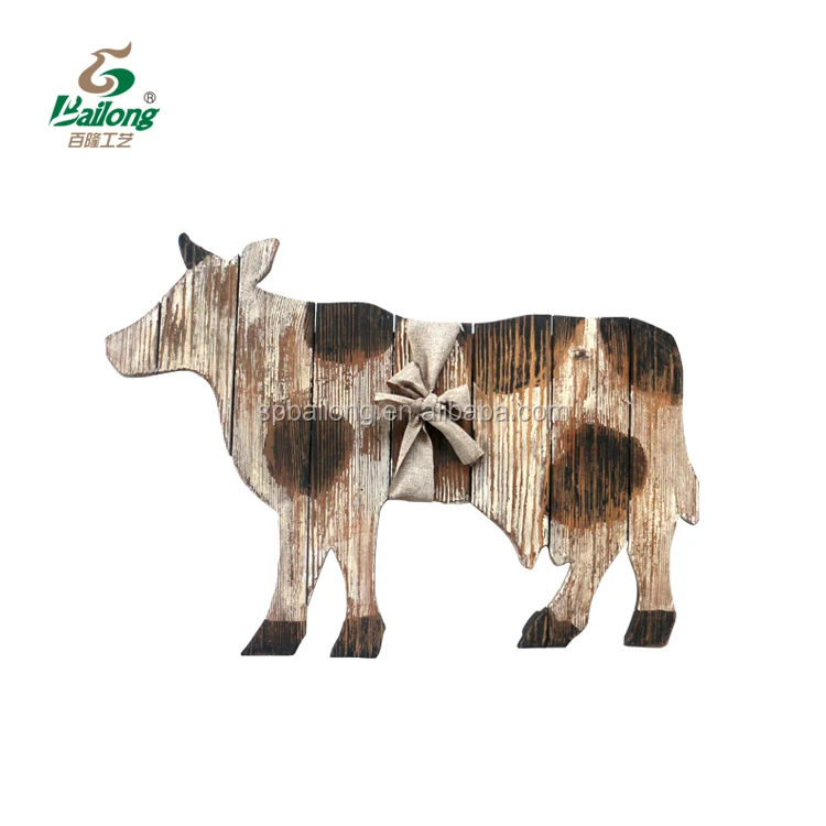 Direct Factory Animal Shaped Home Farmhouse Decor Handmade Painted Wood