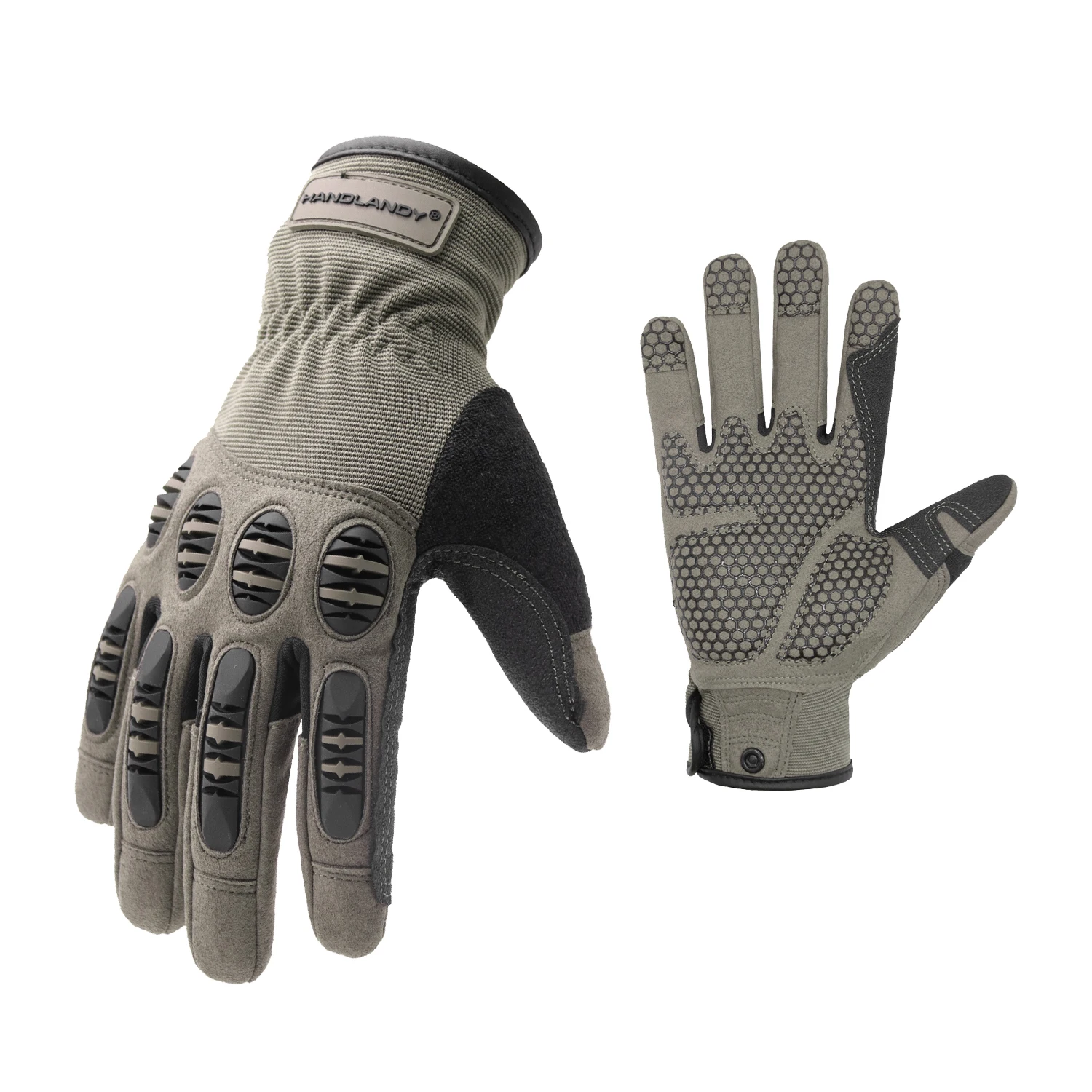 

PRI Best Sell wholesale custom grip hard knuckle Protective impact Racing cycling motocross motorbike Motorcycle gloves, Brown , black