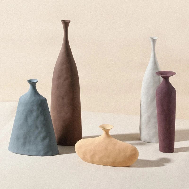 

Ins Style Unique Geometric Artistic Ceramic Vases for Sample Room