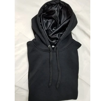 Custom Oversized Satin Lined Hoodies Men Pullover - Buy Satin Lined ...