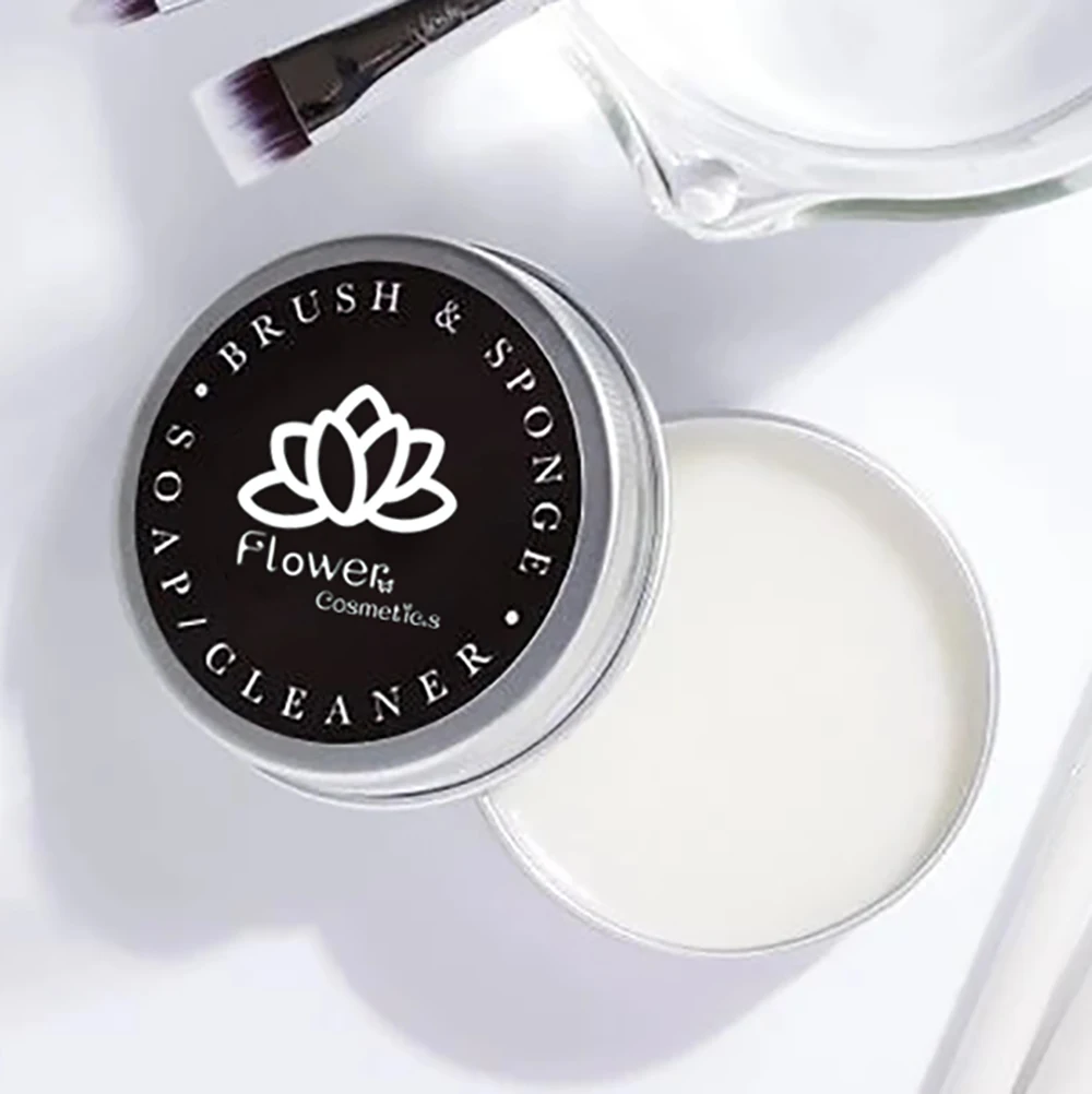 

Private Label Makeup Brush Cleaner Soap Professional Makeup Brush & Sponges cleaning Soap Customize Color Scent, White or customize