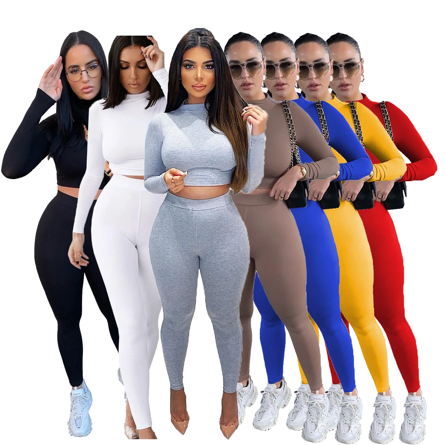 

Bunny BN-AL141 Women's two piece pants set home suit yoga suit skintight women's sleepwear
