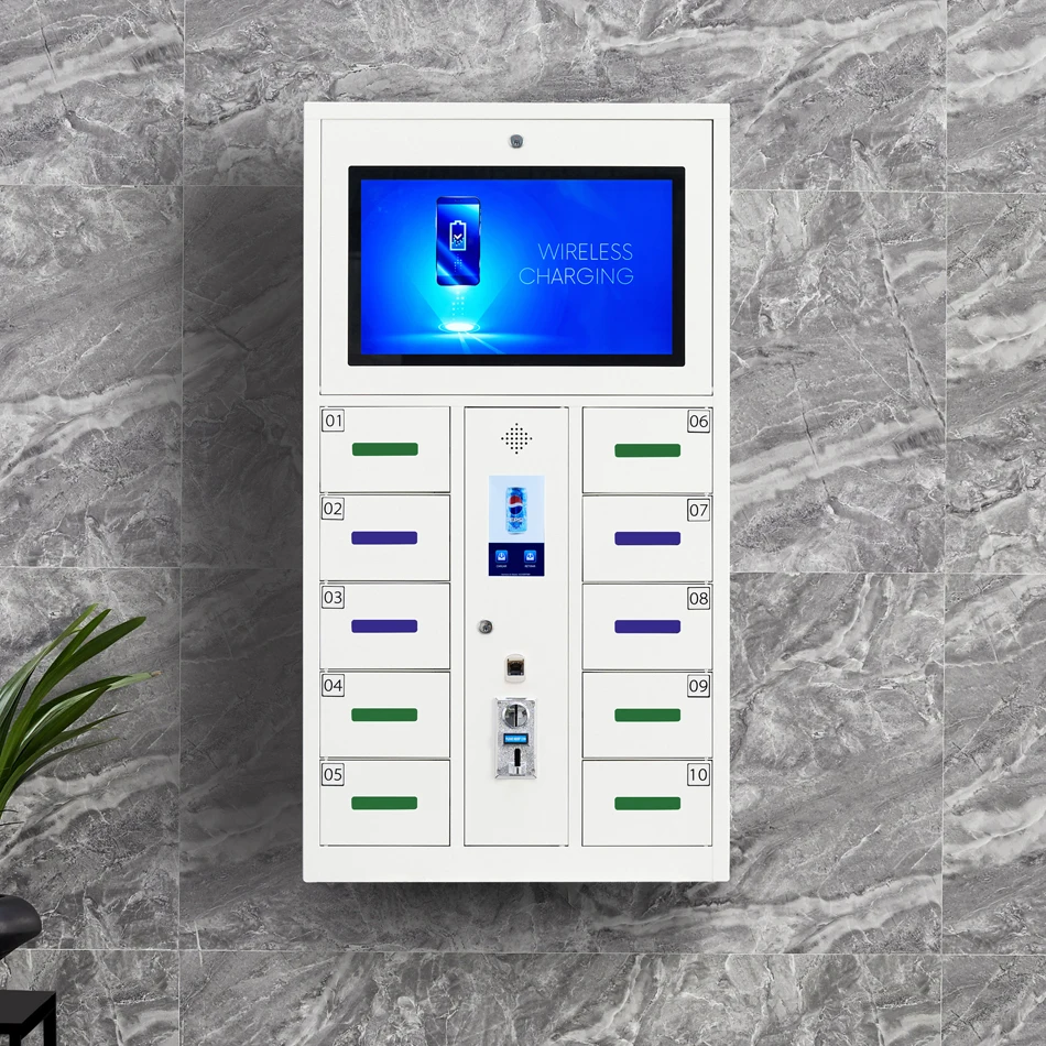
coin operated cell phone charging kiosk / mobile phone charging locker station 