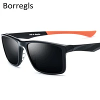 

Borregls TR90 Polarized Sunglasses Men Sport Driving Square Goggles Women Mirrored Shades UV400 Sun Glasses for Men 17203