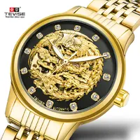 

TEVISE Watch Water Resistant 3D Dragon lady Charm Automatic Women Luxury Couple Watch